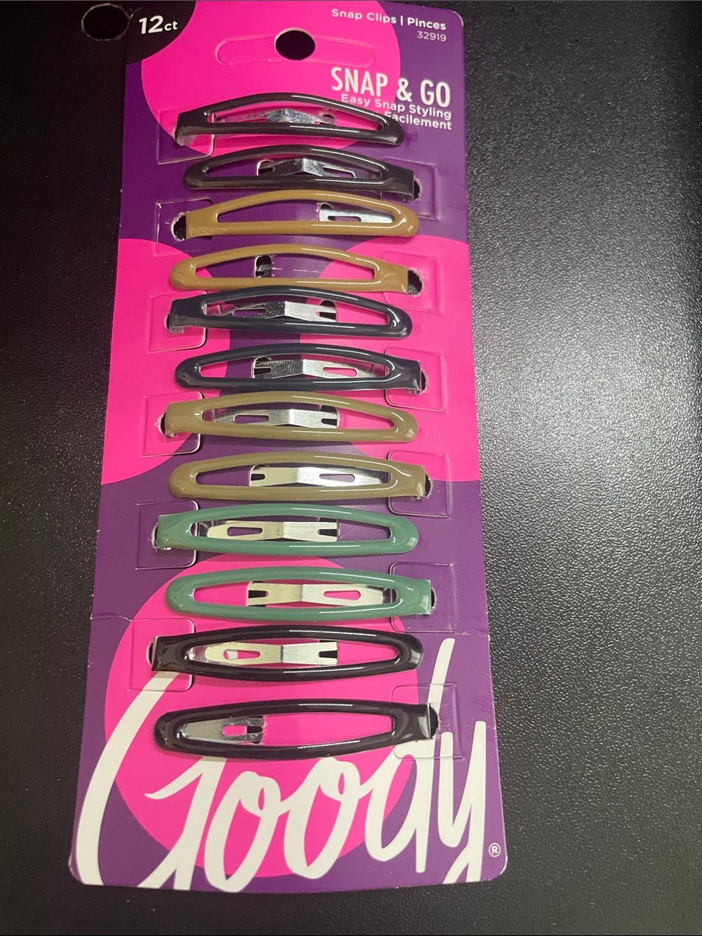 Goody Snap & Go Assorted Color Snap Clips - 12 Pack